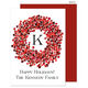Red Berry Wreath Flat Holiday Cards Image 3 of 3